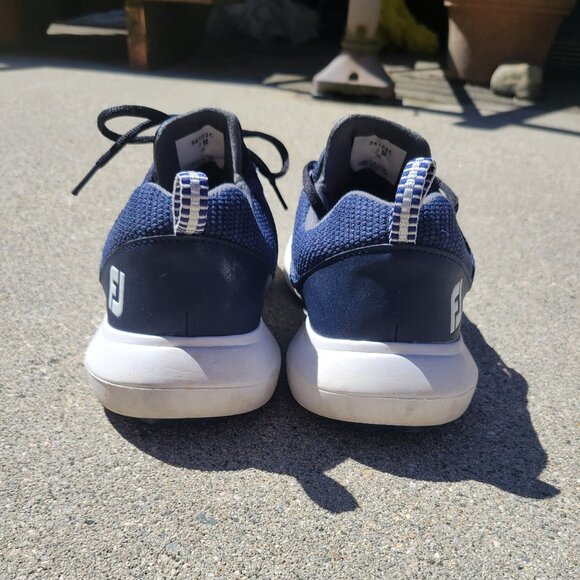 FootJoy FJ Flex Spikeless Shoes, Navy - Style #56102 (Size: Men's US 7) - Picture 4 of 7
